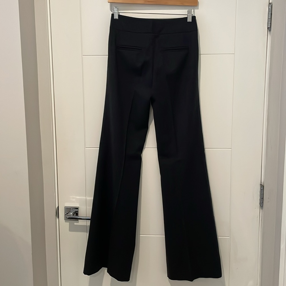 Diane von Furstenberg Midrise Flared Grey Wool Pants - Picture 3 of 15